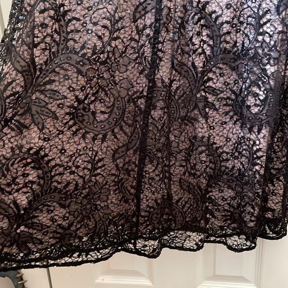 Nightway women’s lace underlay sequins floor length dress size 8 - Picture 6 of 8